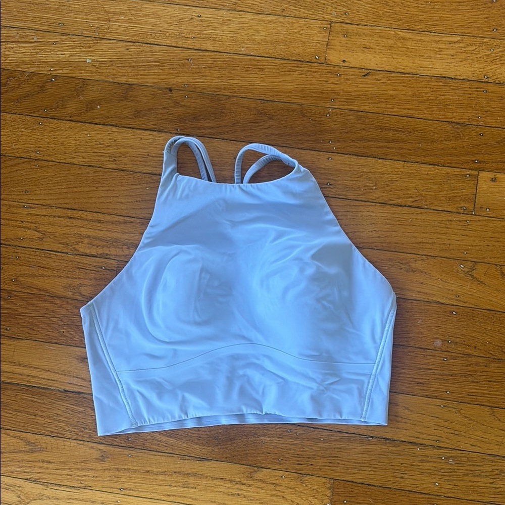 Lululemon cloud Light Blue High-Neck Sports Bra
